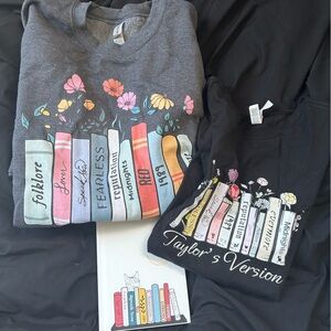 Taylor Swift Eras Tour Albums Book Covers Bundle Sweatshirt, T-Shirt, Notebook